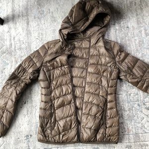 Uniqlo puffy jacket- gold